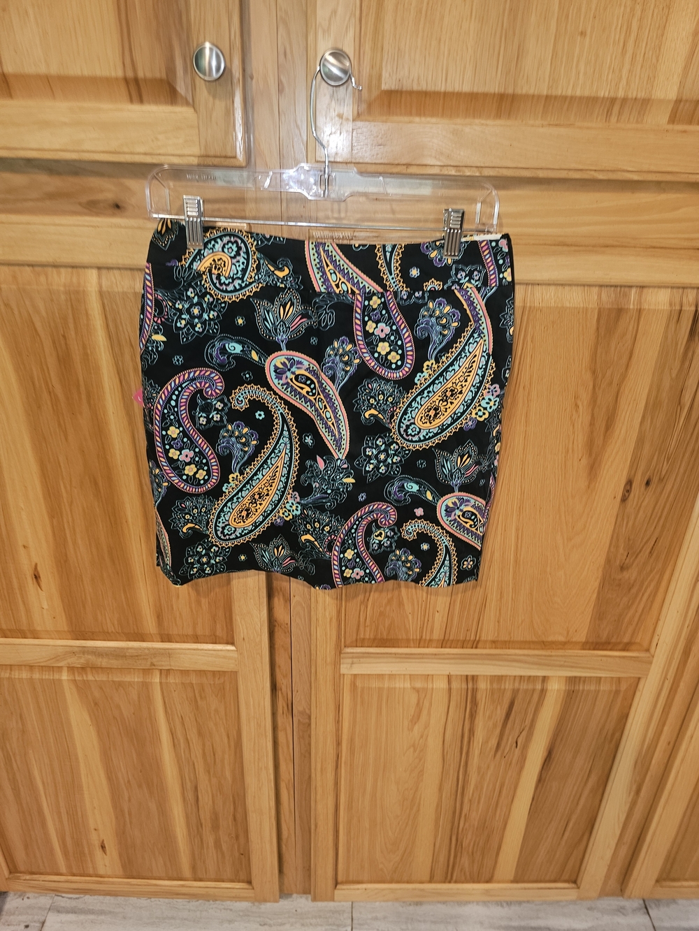 Loudmouth Black Paisley Mini Skort with Yellow, Pink & Teal Accents